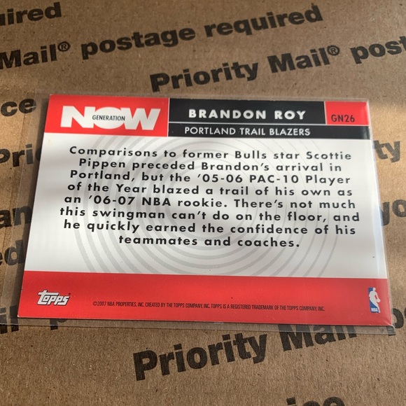 Brandon Roy ‘07 Topps Insert Card No. GN26 - Picture 4 of 7